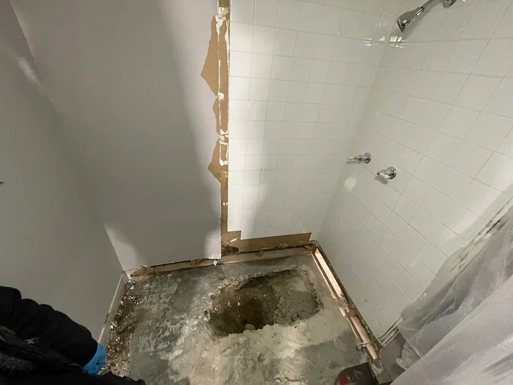 Preparing drain pipe installation