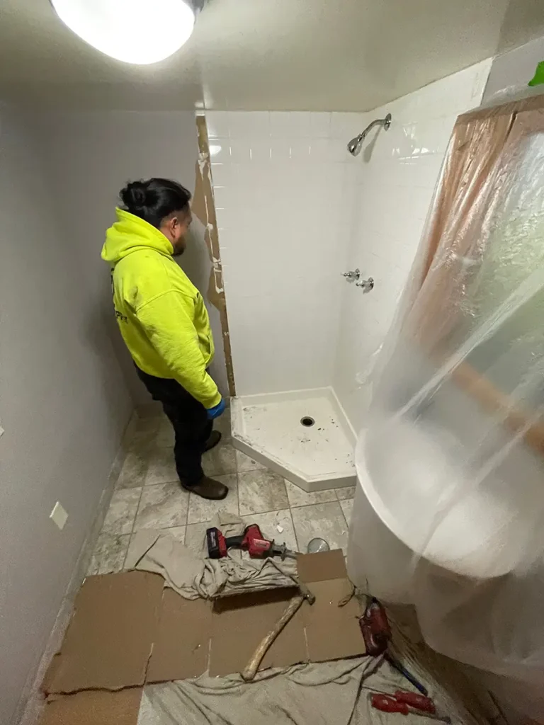 Chicago plumber installed new shower