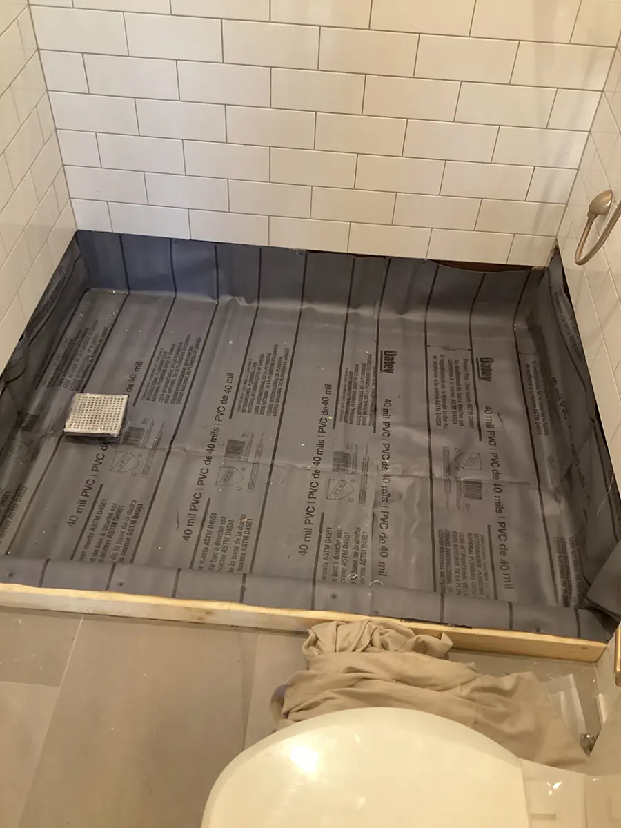 new shower installation