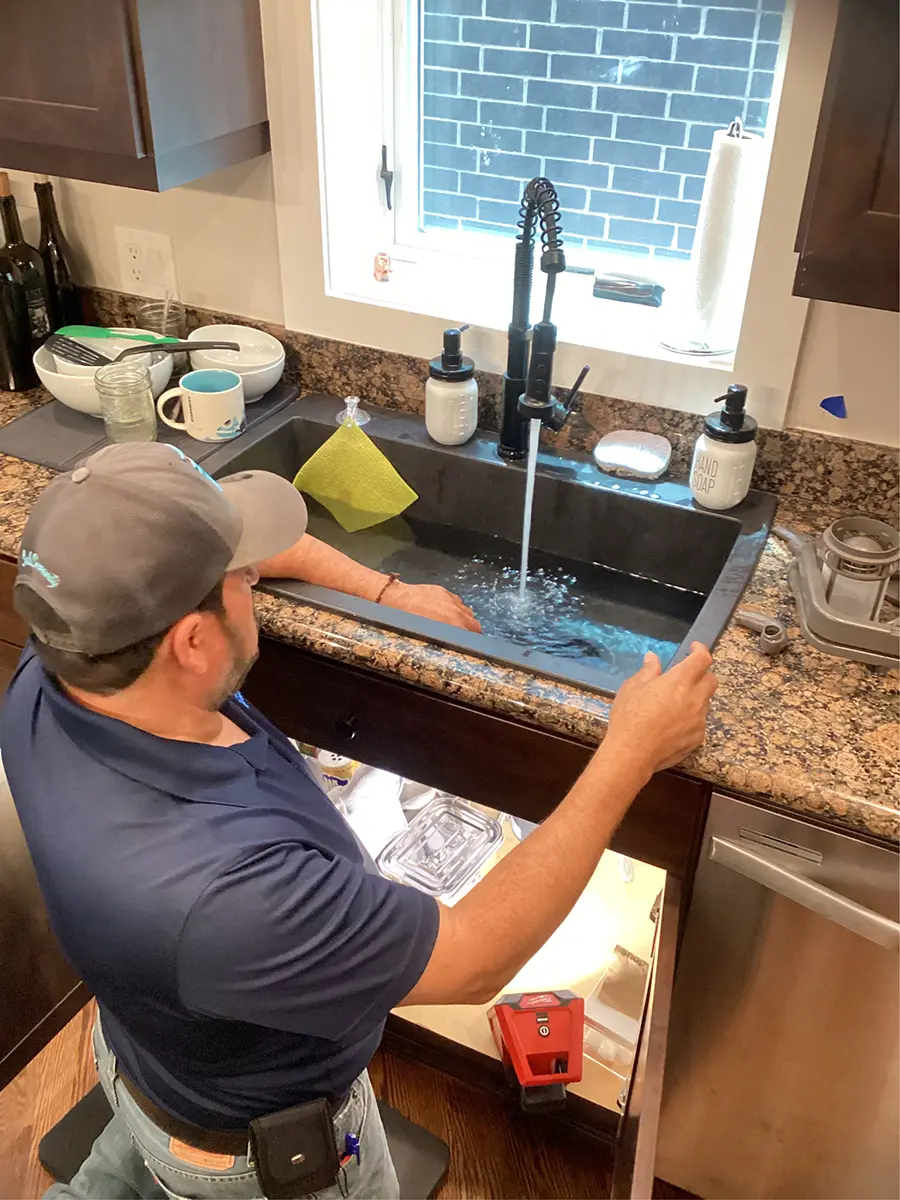 Kitchen sink repair