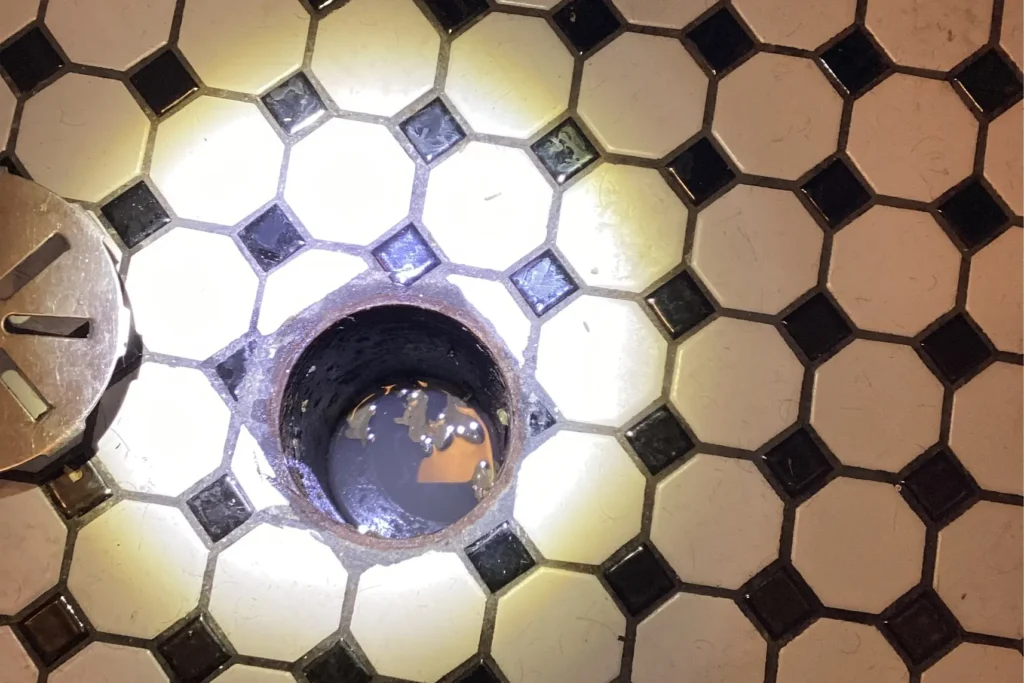 Debris in floor drain