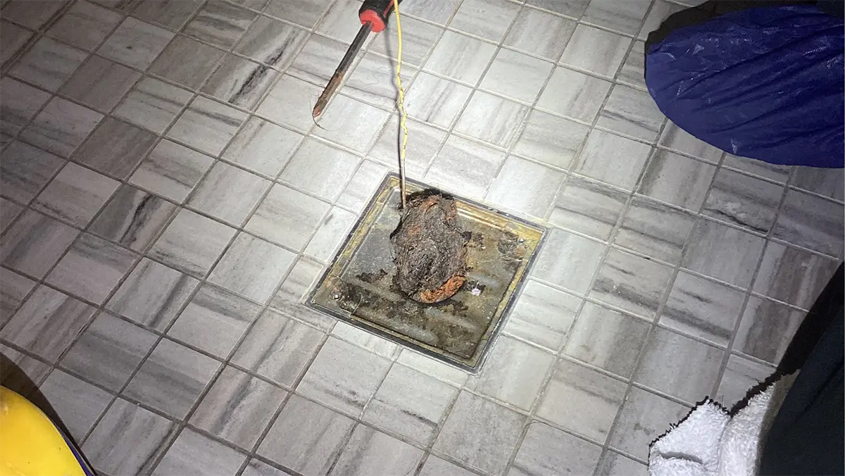 Floor drain clog