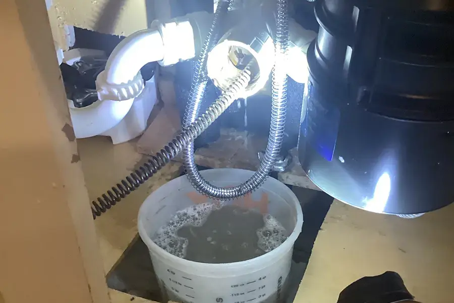 Drain clog in disposal unit