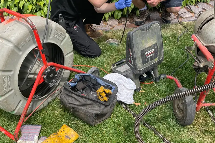 Sewer line camera inspection