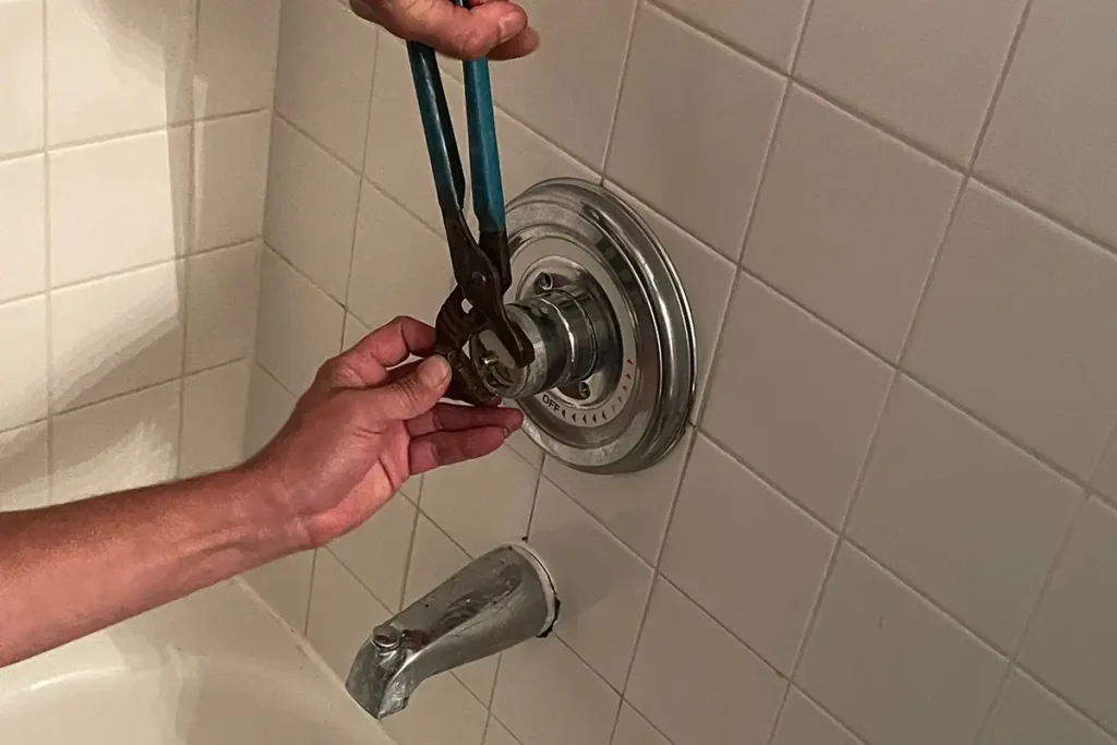 Bathtub faucet repair