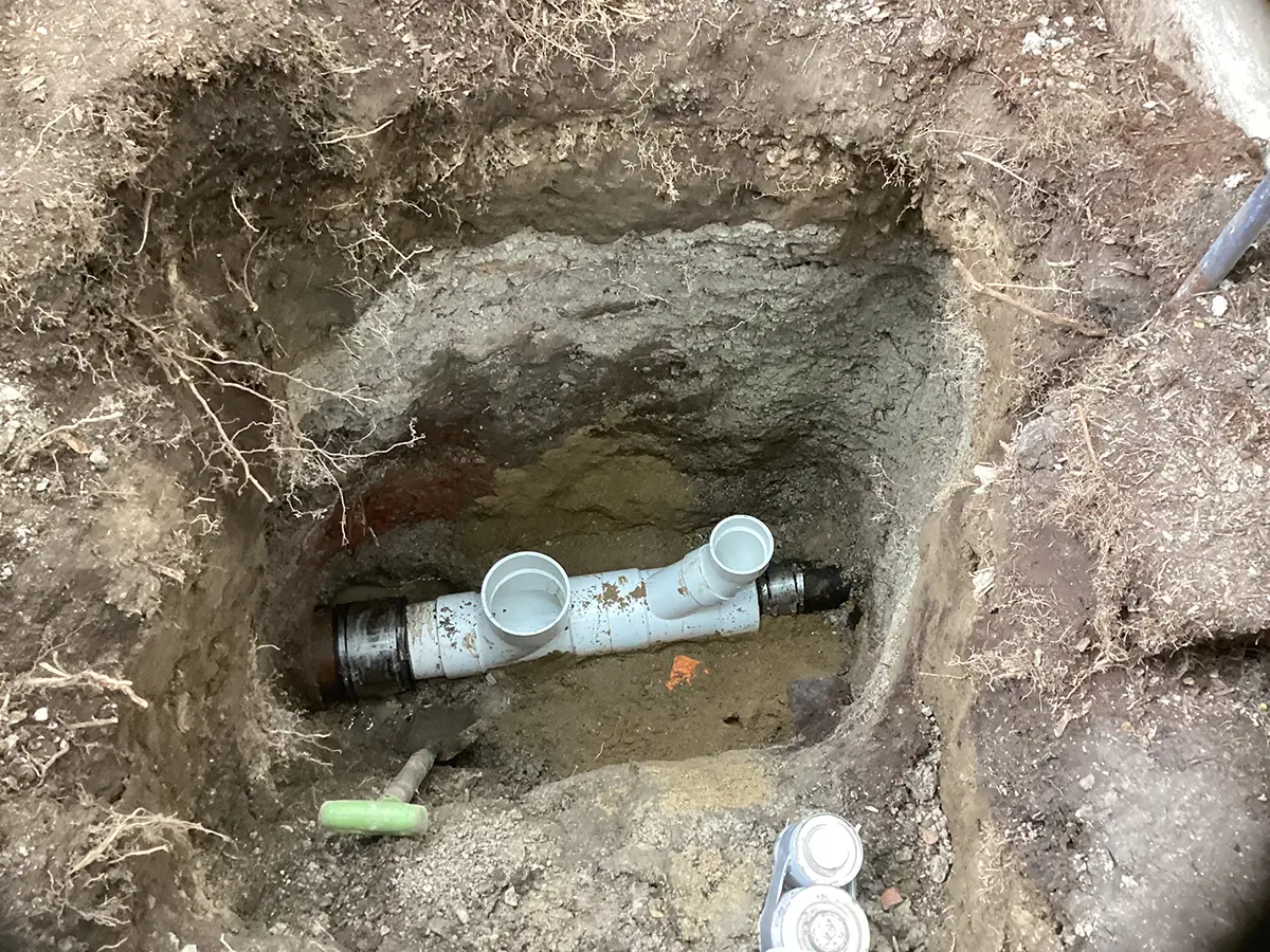 repair to cracked pipe