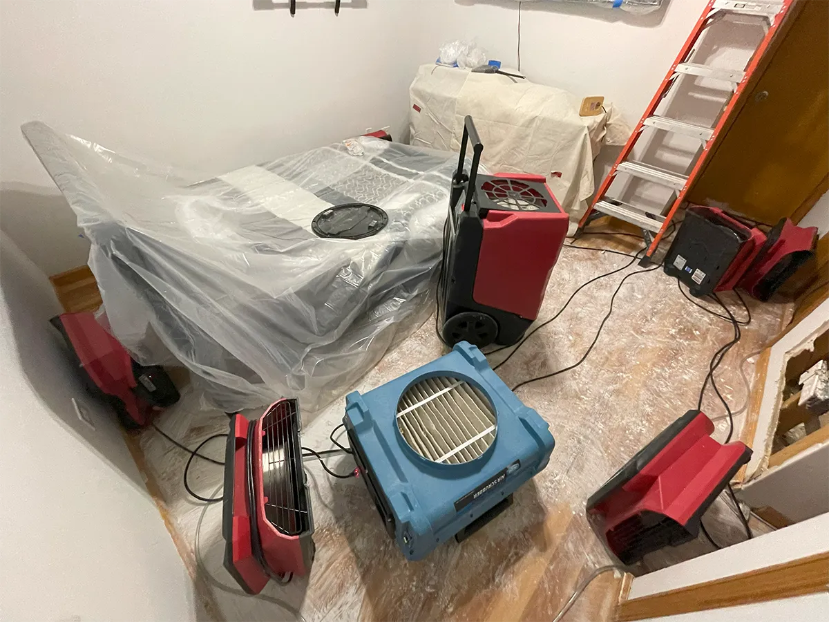 Bedroom water damage