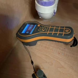 Moisture meter on kitchen sink