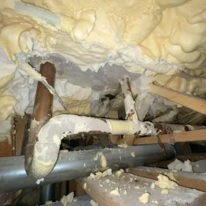 Determine extent of moisture, wear, leaks inside wall