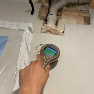 Moisture meter reading for water damage