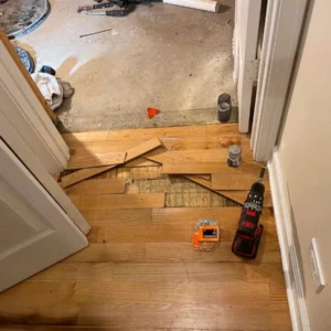 Damaged material removal from cleanup crew