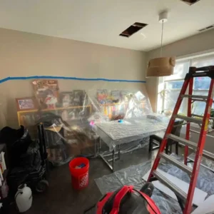 Careful containment during ceiling leaks repairs