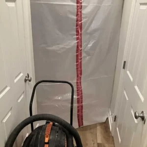 Containment of area for bacteria and restoration services