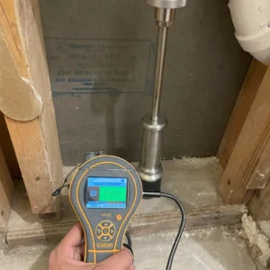 moisture meter reading after drying process