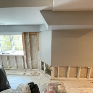 dry wall removal from structural damage