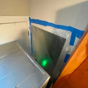 A containment zone for water damage restoration