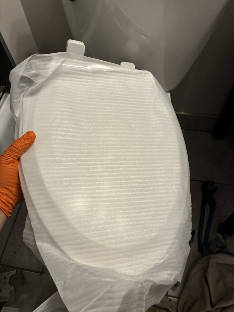 ceiling leak from toilet